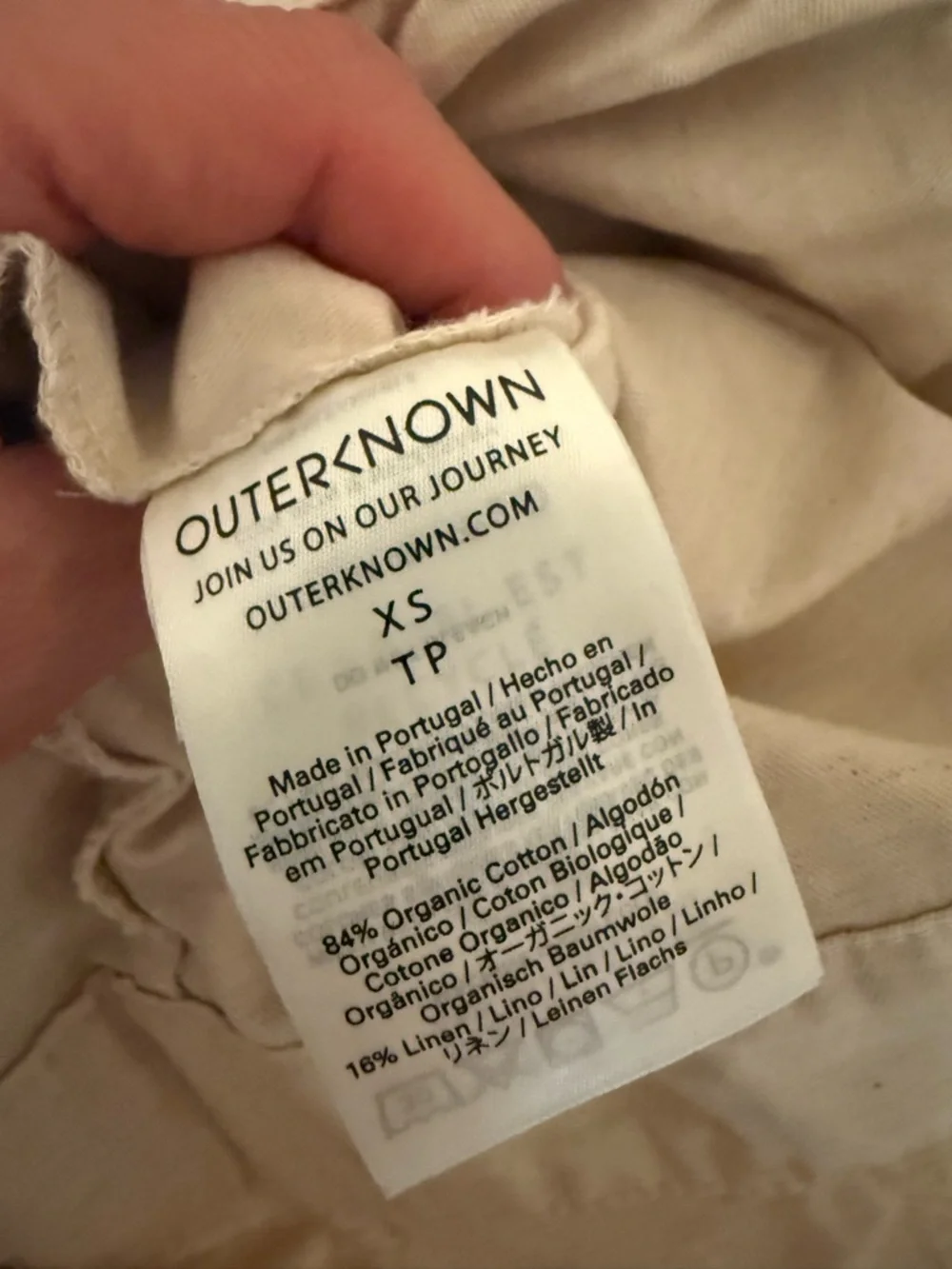 OUTERKNOWN S.E.A Jumpsuit Utility Coveralls Jumpsuit in Natural Size XSmall